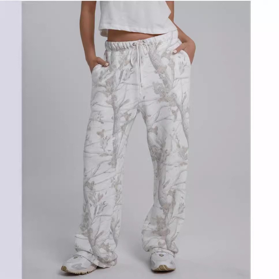 Autumn Winter Two Piece Sets Women Camouflage Hoodie Maple Leaf Print Sweatshirt Suit Sports Hoodie Sportswear - Image 6