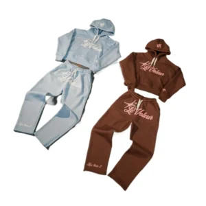 Y2K Sportswear Sweatpants Two Piece Set Clothes Hip Hop Lettering Oversized Hoodie Sweatshirt Punk Rock Casual Streetwear